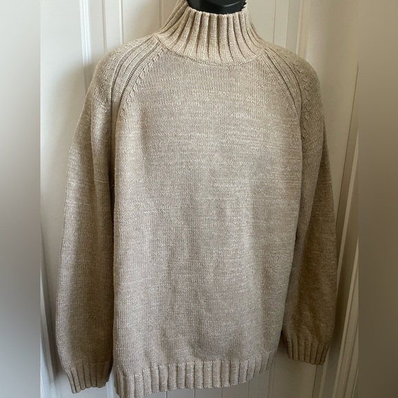 Gap Beige CottonLong Sleeve Chunky Turtleneck Sweater - Picture 4 of 10